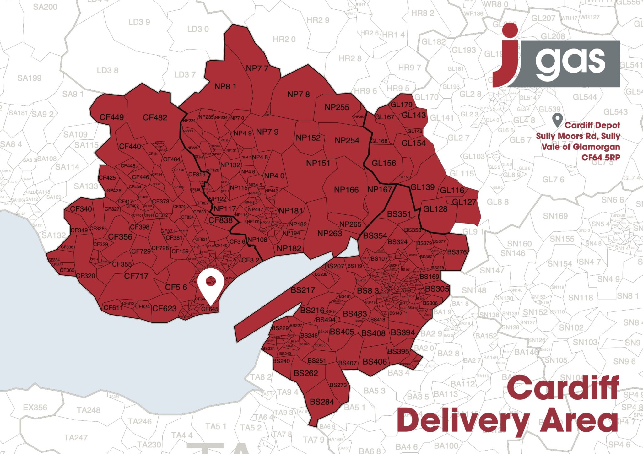 J Gas A1 Map (Cardiff) Proof