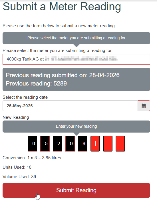 Submit a reading example